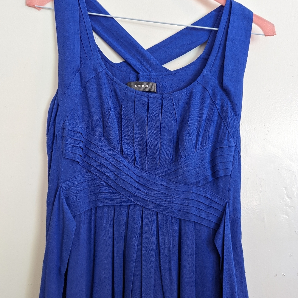 MARCS blue pleated cocktail party dress size 6